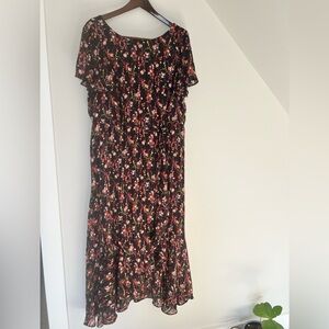 Lane Bryant Black Floral Maxi Dress